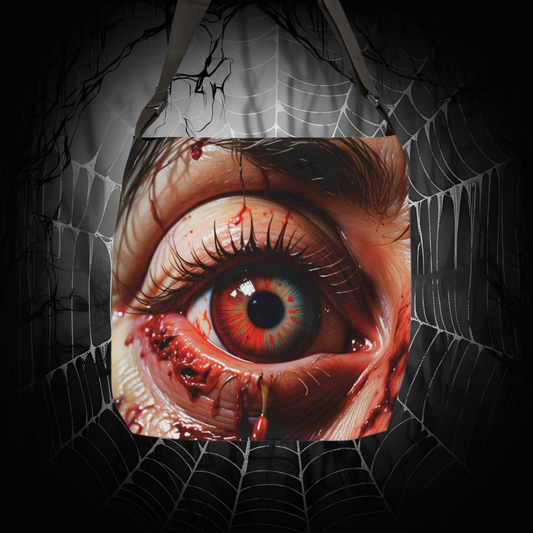 Gore Horror Eyeball Adjustable Tote Bag for Horror Lovers