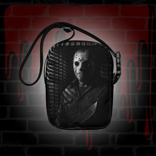 Classic Horror Icon Jason Bag Halloween Classic Slasher Movie Purse Monochrome Horrorcore Crossbody Accessory Horror Bag