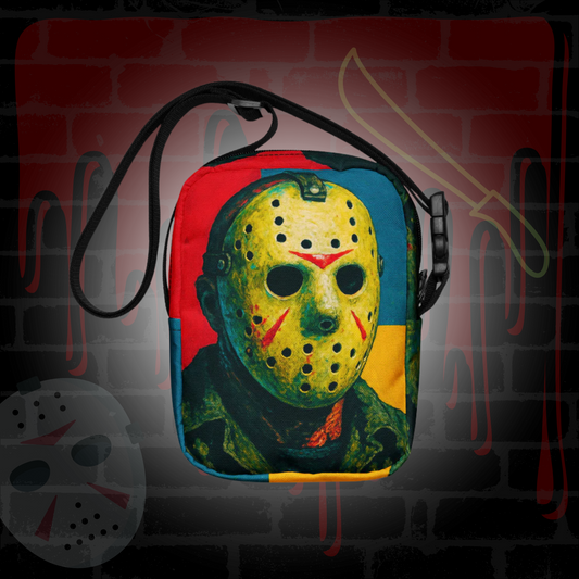 Pop-Art Jason Bag Halloween Slashercore Purse Colorful Horror Accessory Slasher Movie Crossbody Everyday Carry