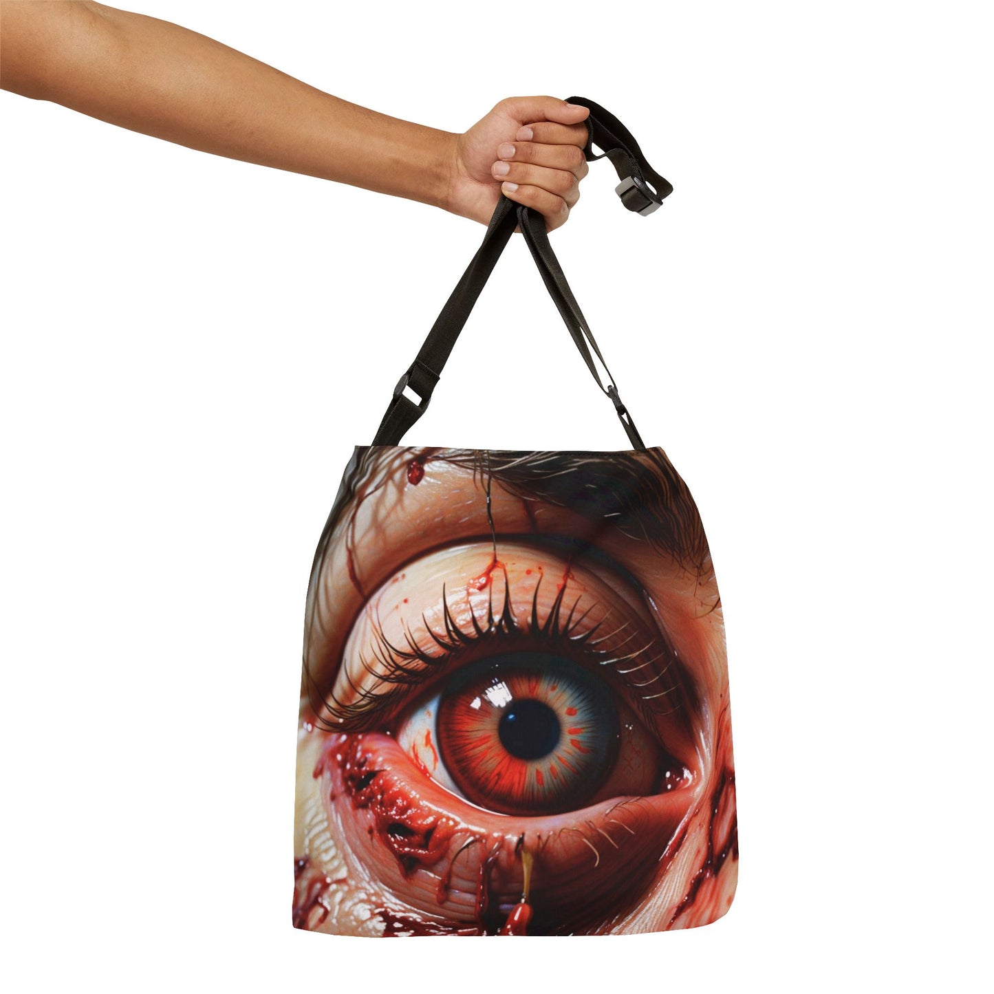 Gore Horror Eyeball Adjustable Tote Bag for Horror Lovers