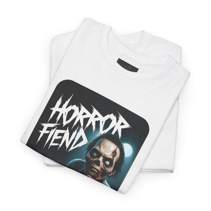 Horror Fiend Unisex Heavy Cotton Tee - Spooktacular Graphic Tee for Horror Enthusiasts
