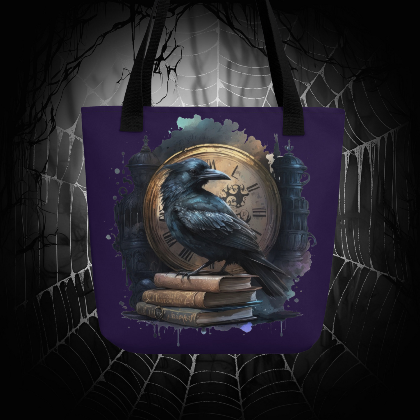 Goth Raven Tote Bag