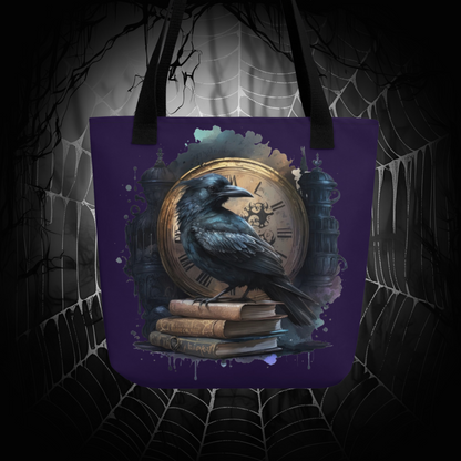 Goth Raven Tote Bag