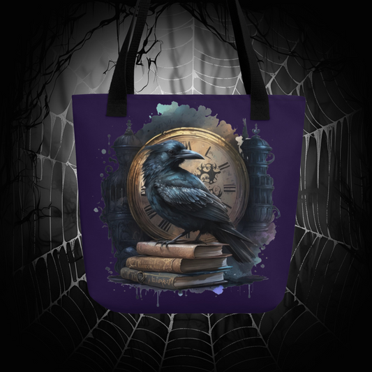 Goth Raven Tote Bag