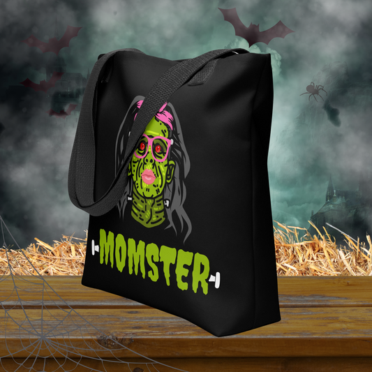 Momster Tote Bag | Halloween Pattern Tote Bag | Halloween Tote Bag