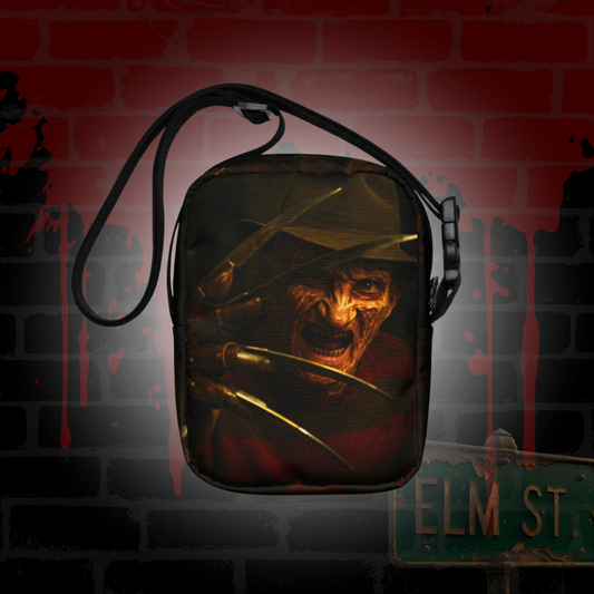 Classic Horror Freddy Closeup Crossbody Bag Elm Street Nightmare Canvas Purse Terrifying Horror Fan Gift Iconic Slasher