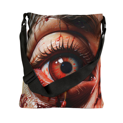 Gore Horror Eyeball Adjustable Tote Bag for Horror Lovers