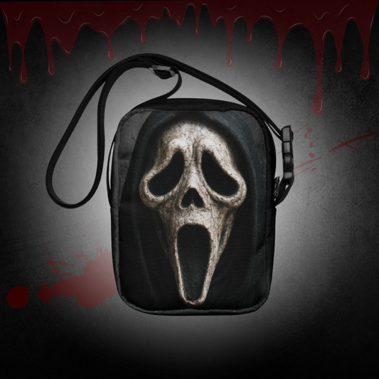 Ghost Face Crossbody Bag Classic Horror Canvas Purse Iconic Slasher Fan Gift Spooky Movie Accessory