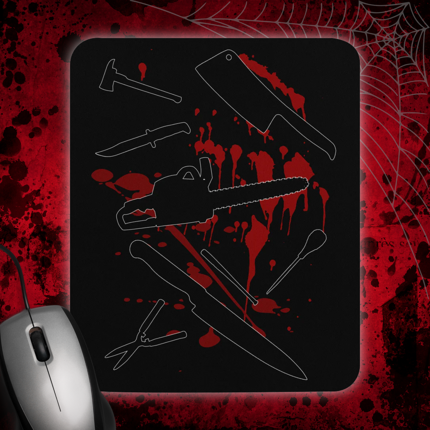 Horror Movie Weapons Mouse pad