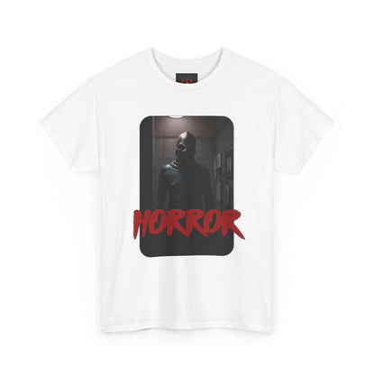 Horror-Themed Unisex Heavy Cotton Tee for Halloween and Horror Movie Fans