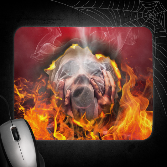 Custom Horror Graphics "Holey Burn" Mouse Pad