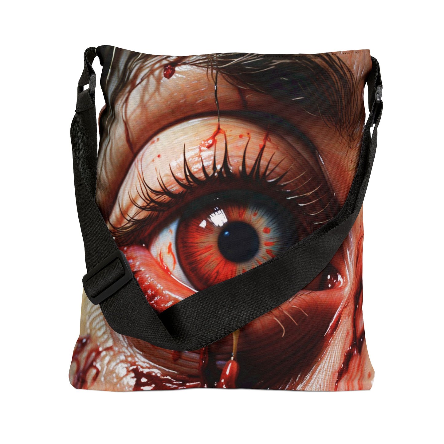 Gore Horror Eyeball Adjustable Tote Bag for Horror Lovers