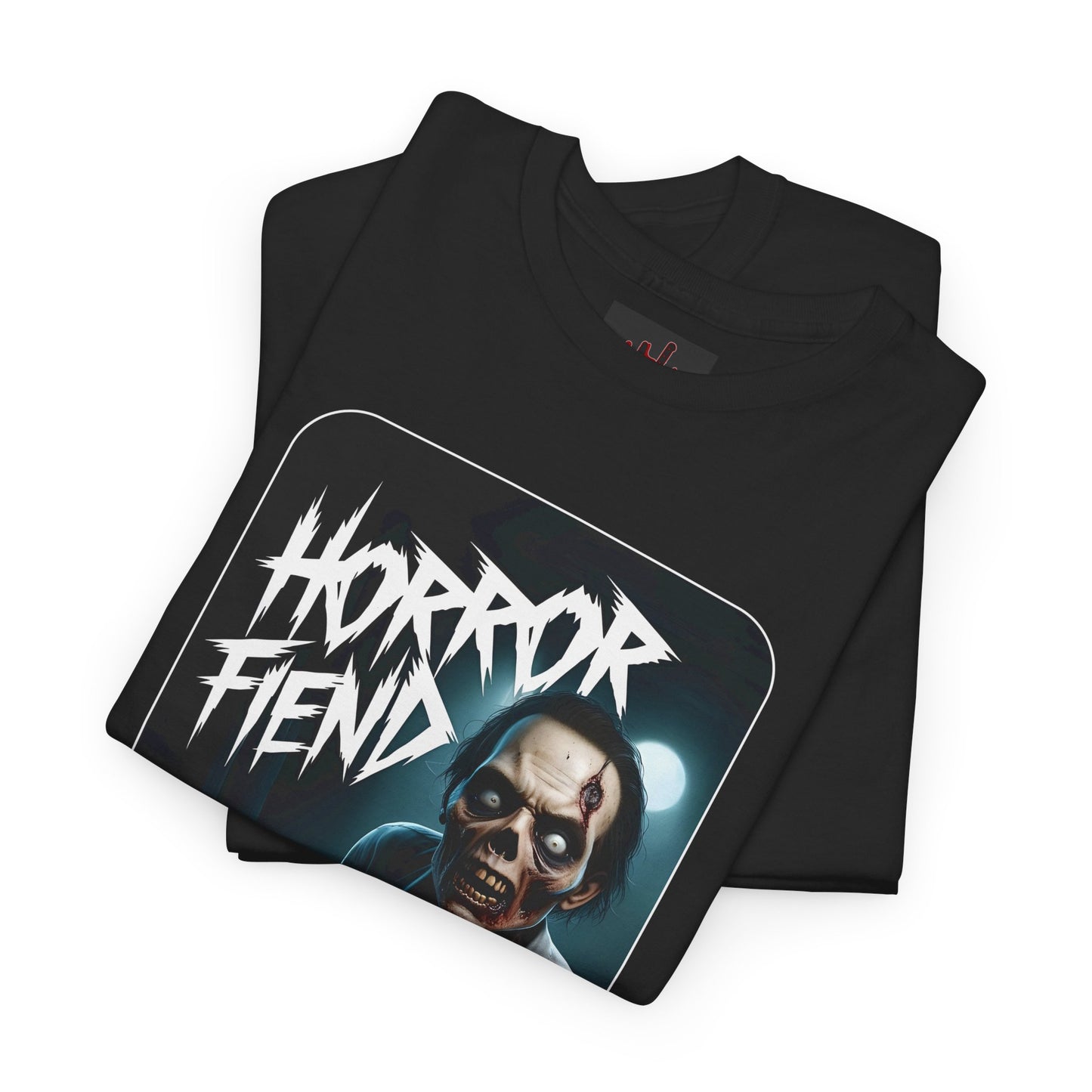 Horror Fiend Unisex Heavy Cotton Tee - Spooktacular Graphic Tee for Horror Enthusiasts
