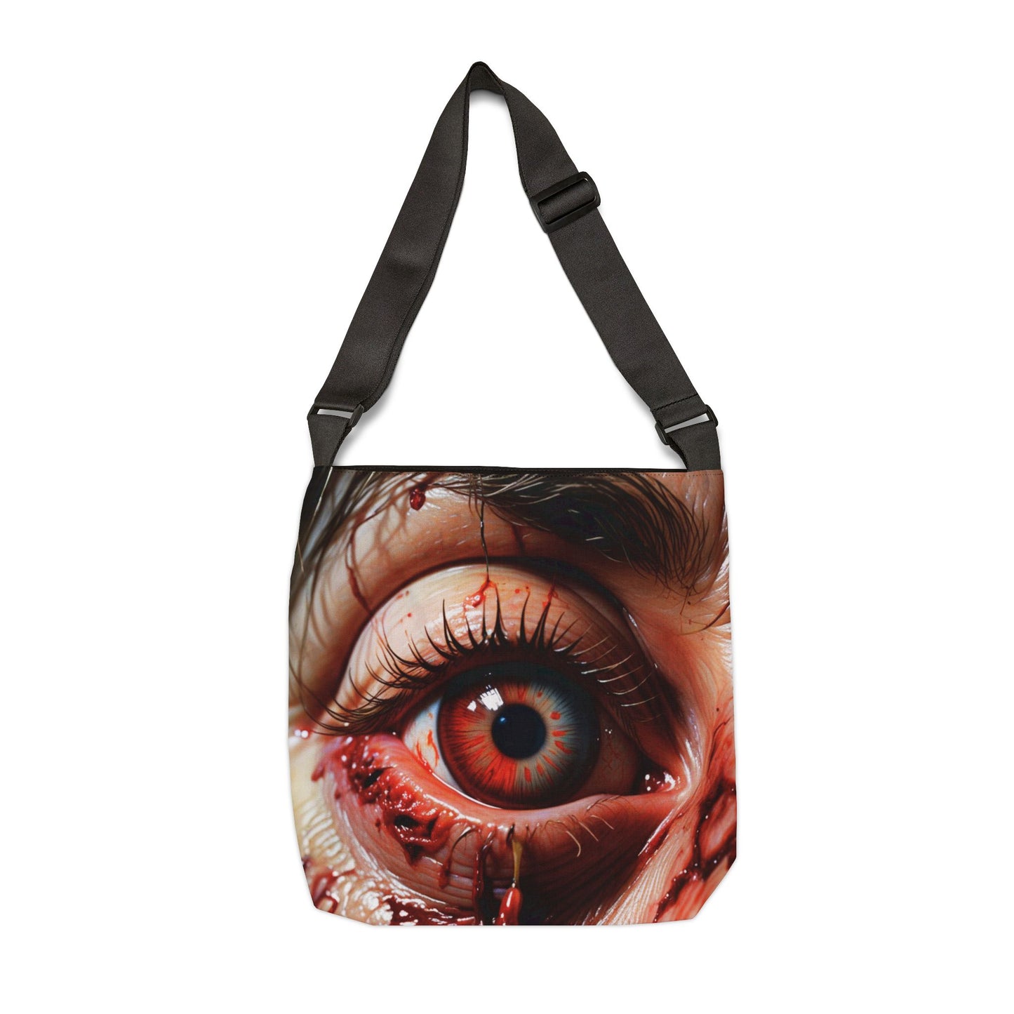 Gore Horror Eyeball Adjustable Tote Bag for Horror Lovers