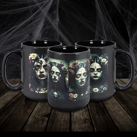 Possessed Floral Witches, 15oz Ceramic Mug of Horror