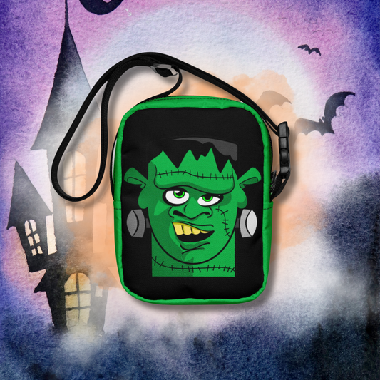 Frankenstein Monster Crossbody Bag Cute Halloween Accessory Trick or Treat Bag for Kids Fun Crossbody Bag