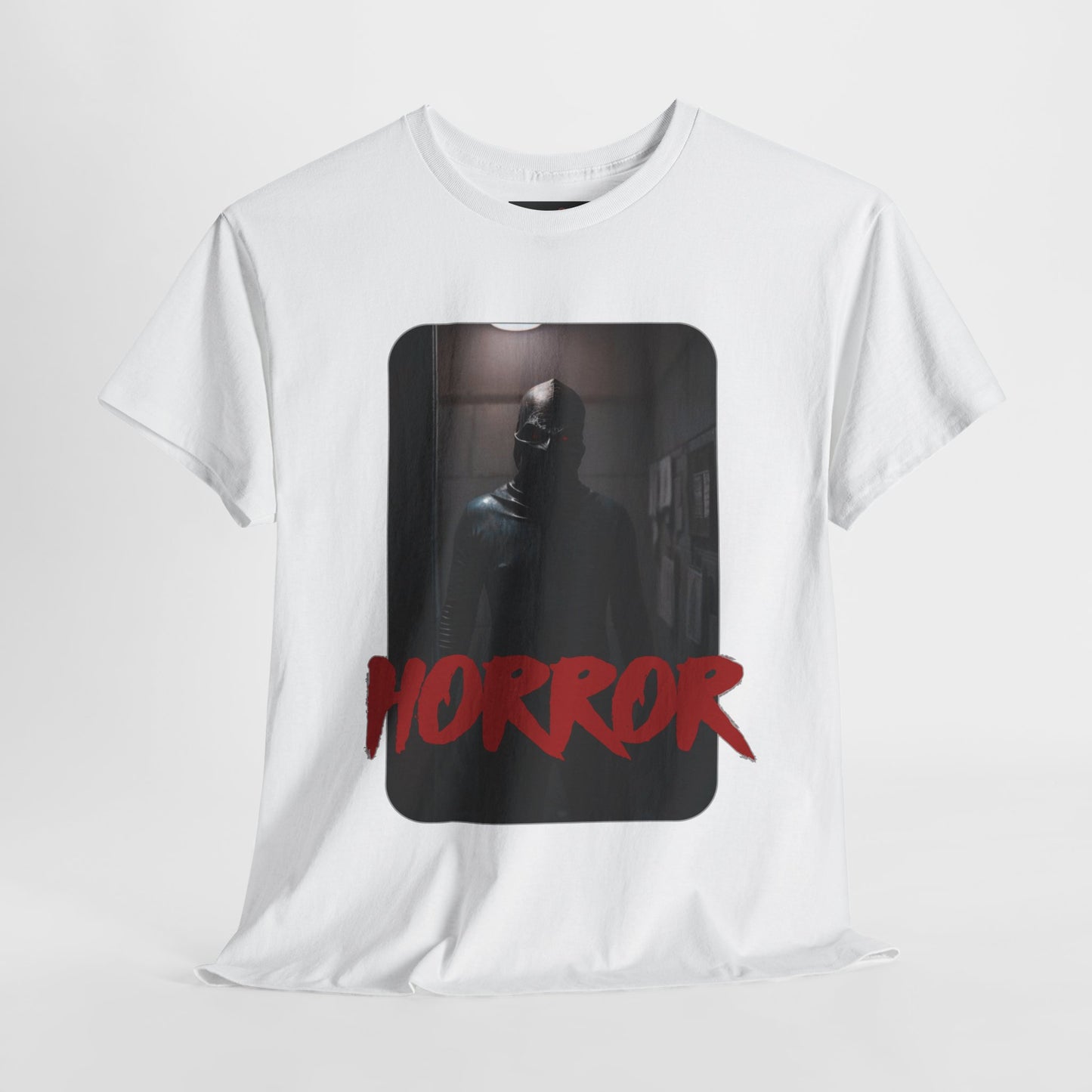 Horror-Themed Unisex Heavy Cotton Tee for Halloween and Horror Movie Fans