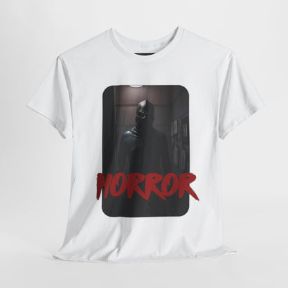 Horror-Themed Unisex Heavy Cotton Tee for Halloween and Horror Movie Fans