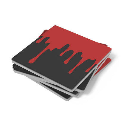 Blood Drip Coasters for Horror Enthusiasts, Set of 4