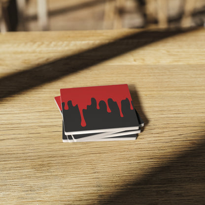 Blood Drip Coasters for Horror Enthusiasts, Set of 4