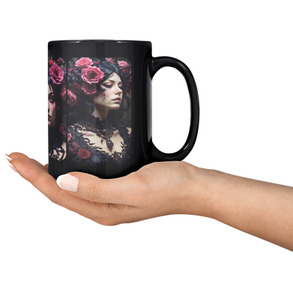 Floral_Goth_Girl_15oz_Ceramic_Mug_Lifestyle_RH_Serving_Mockup.png