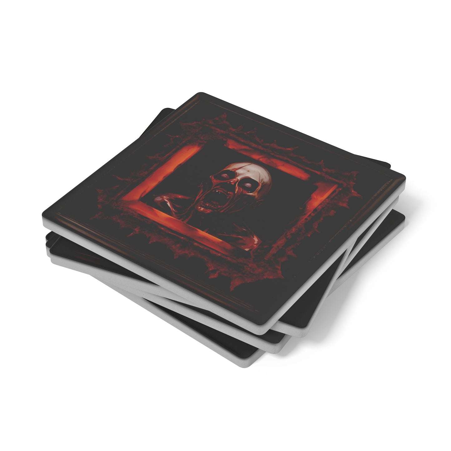Gore Horror Zombie Coasters, Set of 4