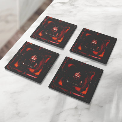 Gore Horror Skull Coasters, Set of 4