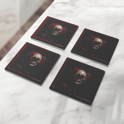 Gore Horror Skull Coasters, Set of 4
