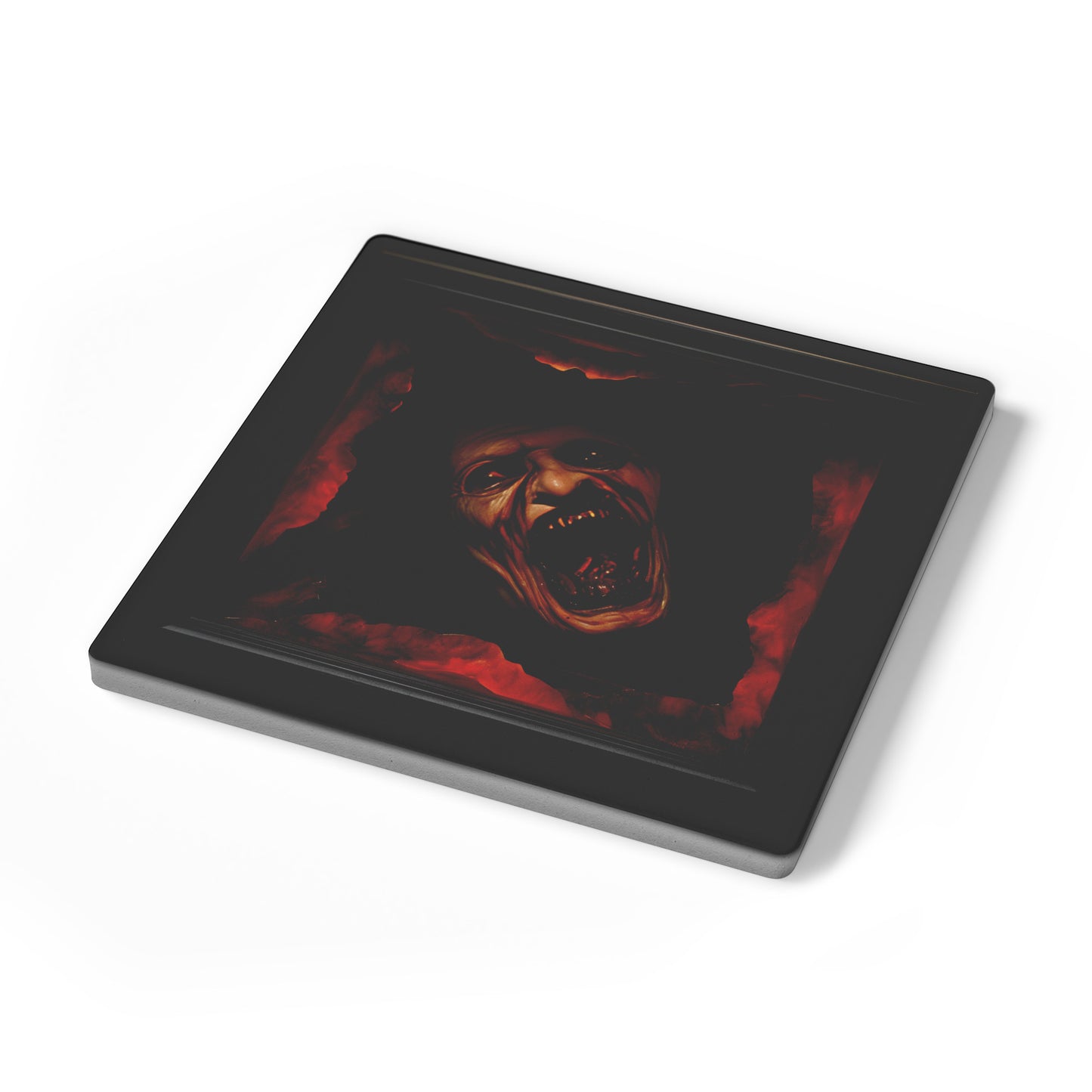 Gore Horror Undead Face Coasters, Set of 4