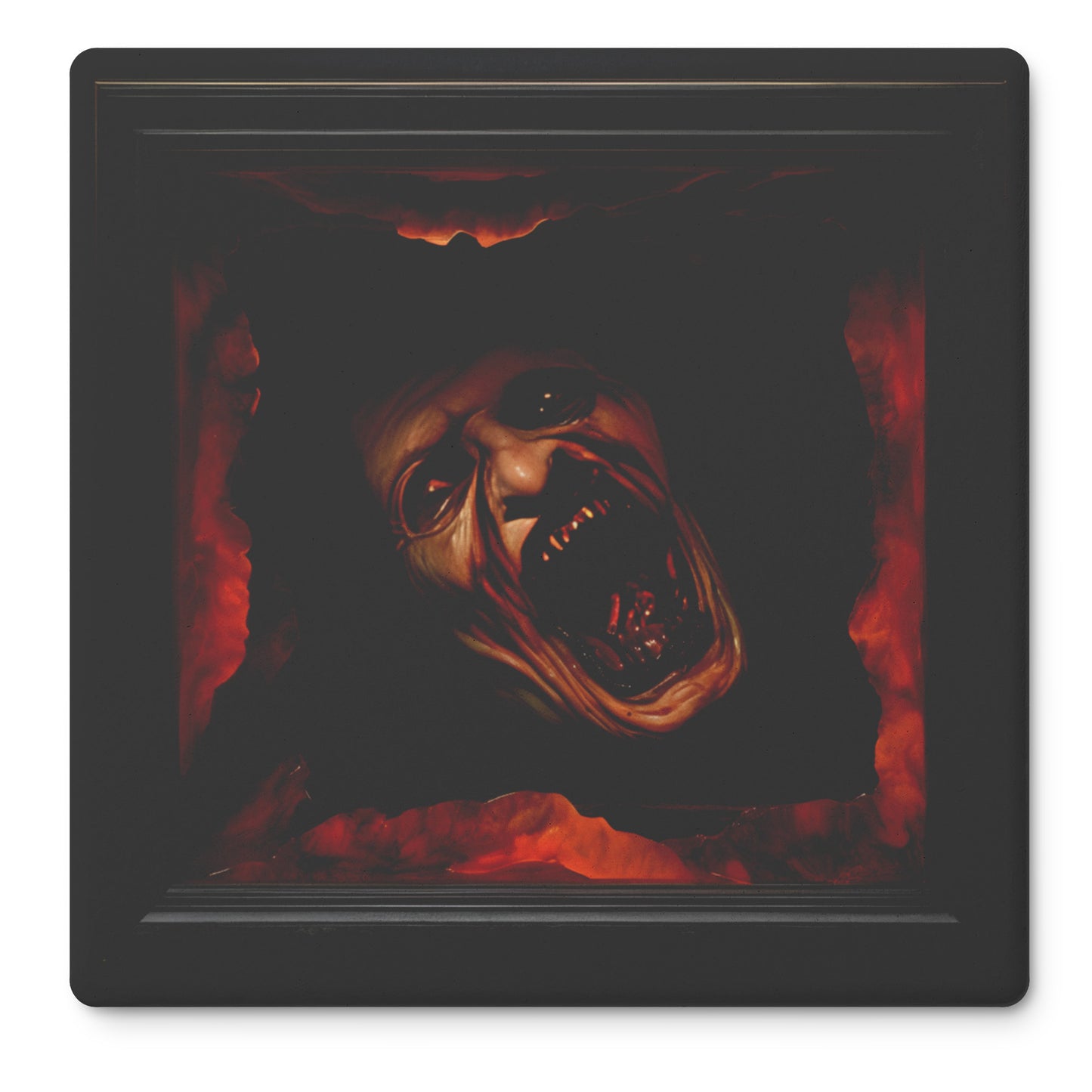 Gore Horror Undead Face Coasters, Set of 4