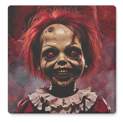 Possessed Horror Doll Coasters, Set of 4