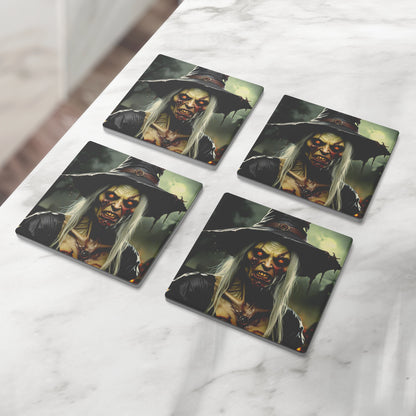 Cannibal Horror Witch Coasters, Set of 4