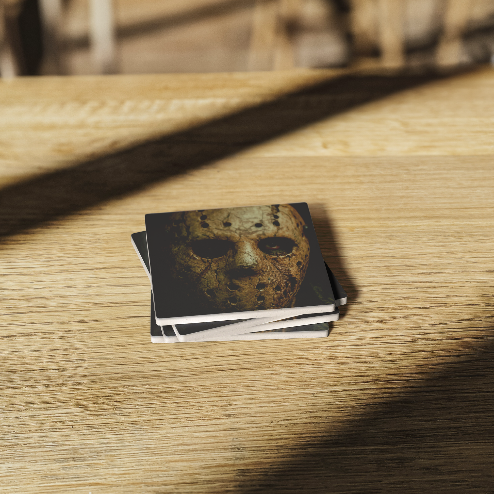 Jason_Voorhees_Closeup_SquareStoneCoaster_WoodTable_AS_Mockup.png
