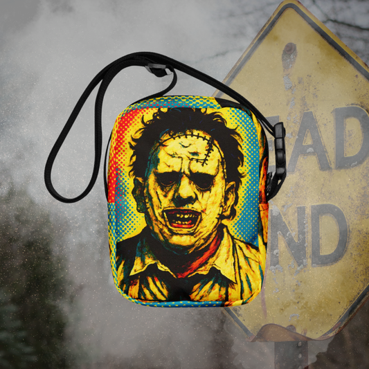 Classic Horror Character Texas Chainsaw Crossbody Bag Canvas Purse Vibrant Horror Fan Gift Slasher Art