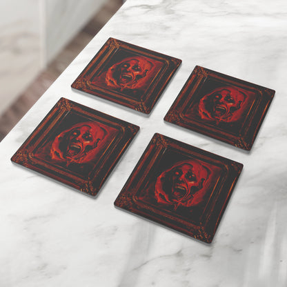 Red Gore Horror Coasters, Set of 4