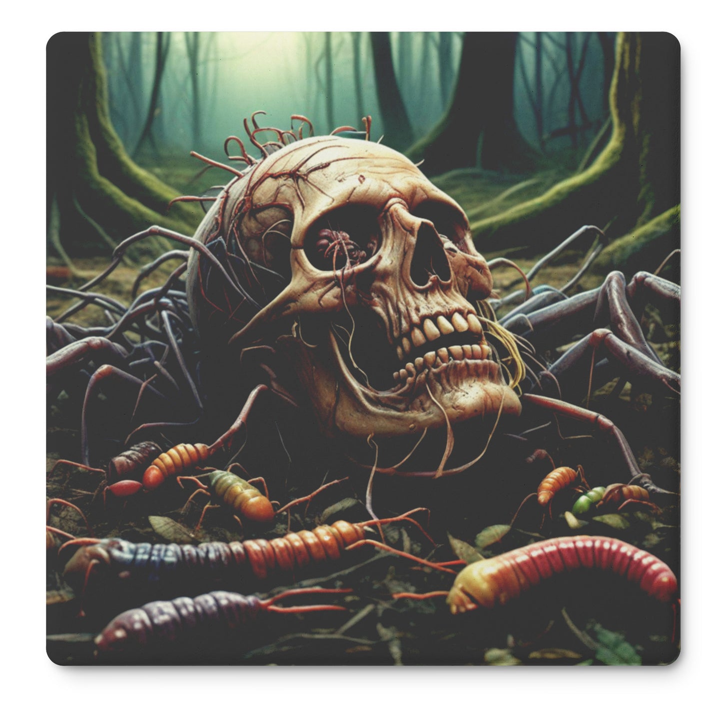 Stone Skull Coasters, Set of 4