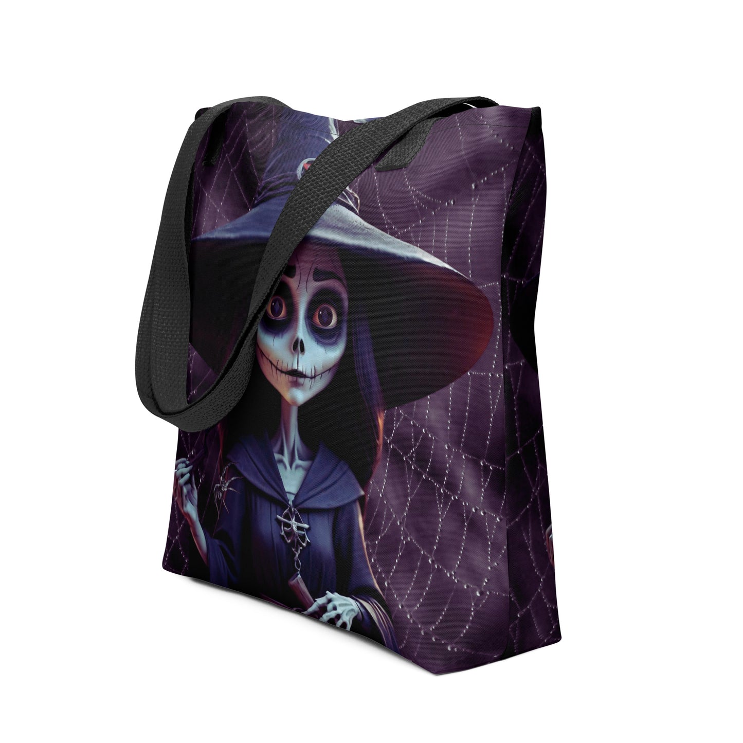 Witchy Tote Bag | Halloween Witch Tote Bag | Cartoon Witch Tote Bag