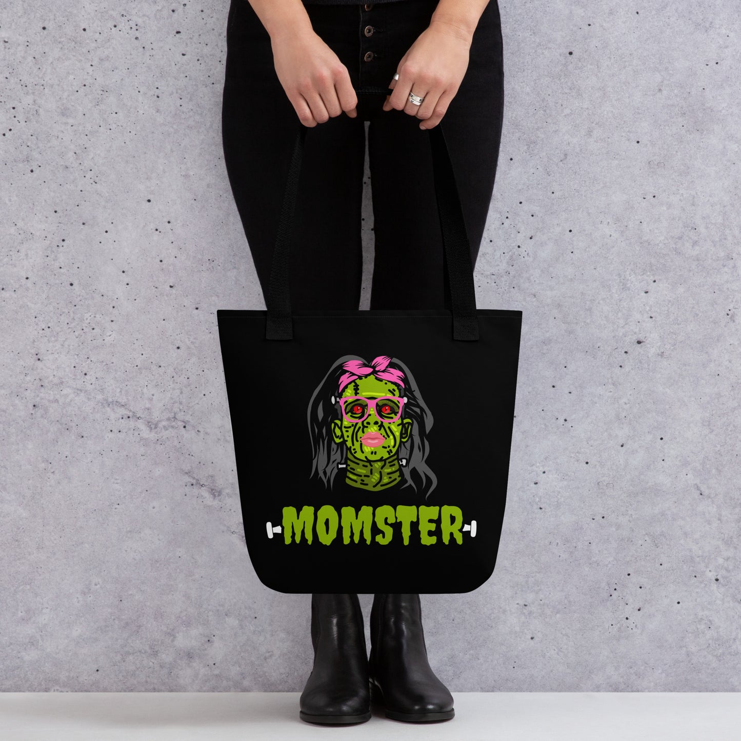 Momster Tote Bag | Halloween Pattern Tote Bag | Halloween Tote Bag
