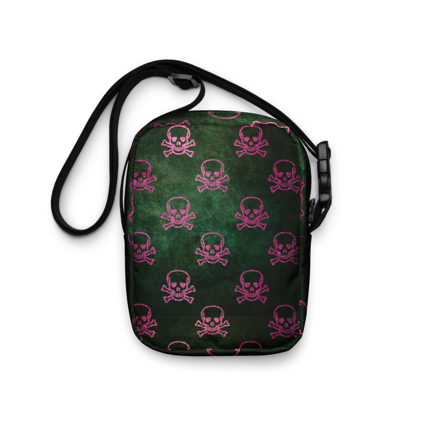 Punk Skull Crossbody Bag Edgy Skull Bag Skulls Pattern Halloween Accessory Unique Halloween Handbag