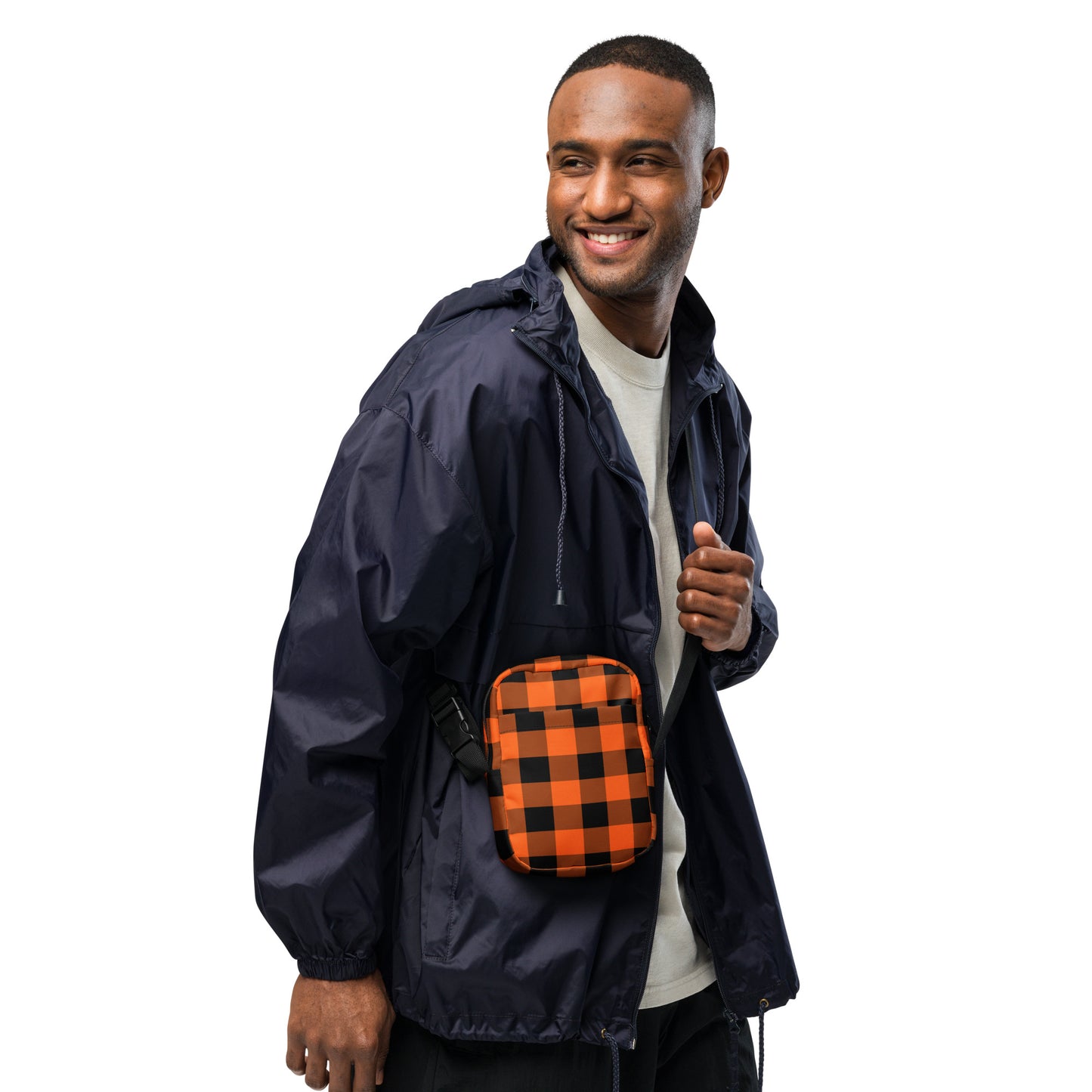 Halloween Bag Orange Plaid Crossbody Bag Halloween Crossbody Bag Orange Halloween Bag Plaid Pattern Bag
