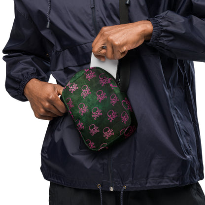 Punk Skull Crossbody Bag Edgy Skull Bag Skulls Pattern Halloween Accessory Unique Halloween Handbag