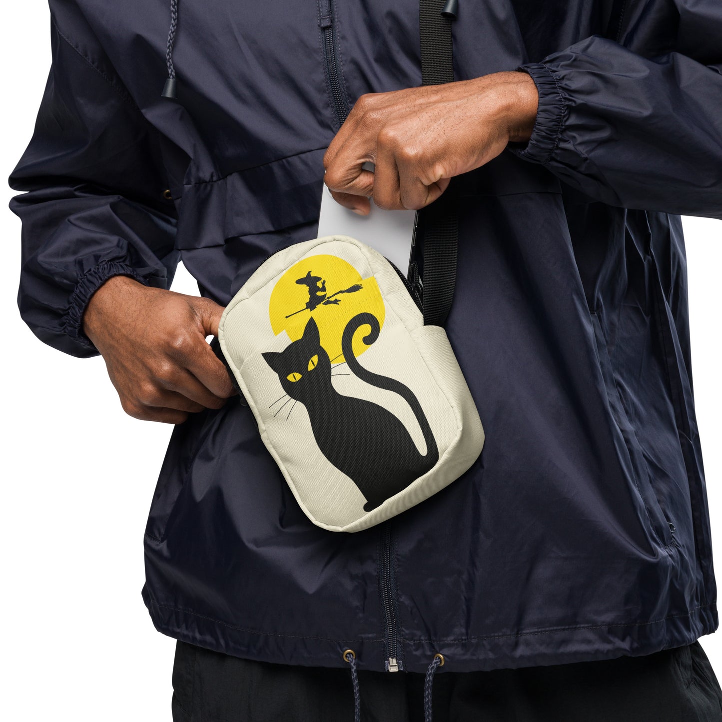 Halloween Bag Vintage Black Cat Purse Halloween Bag for Witches Witchy Crossbody Halloween Bags