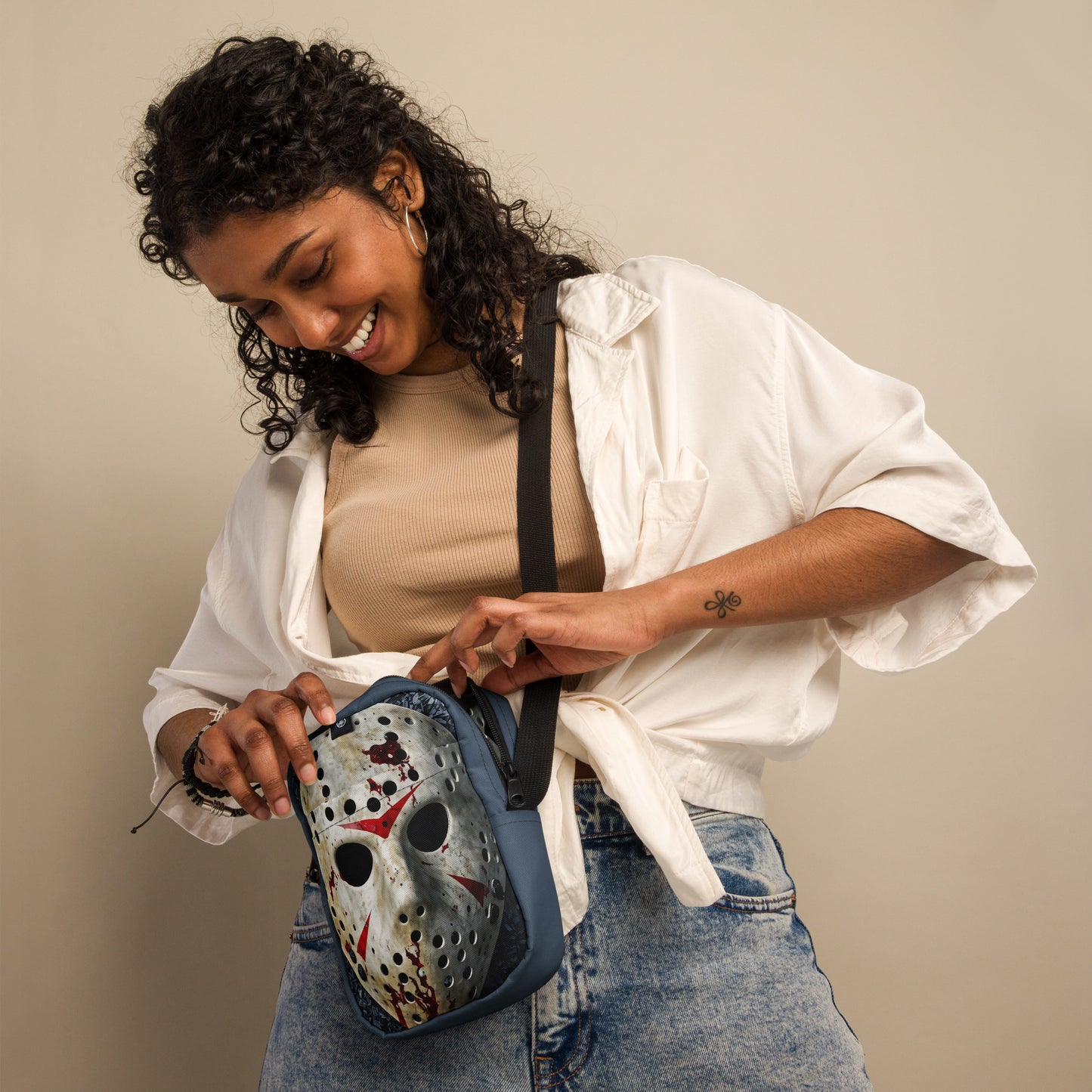 Friday the 13th Bag Jason Voorhees Hip Bag Classic Horror Crossbody Bag Jason Mask Bag Voorhees Mask
