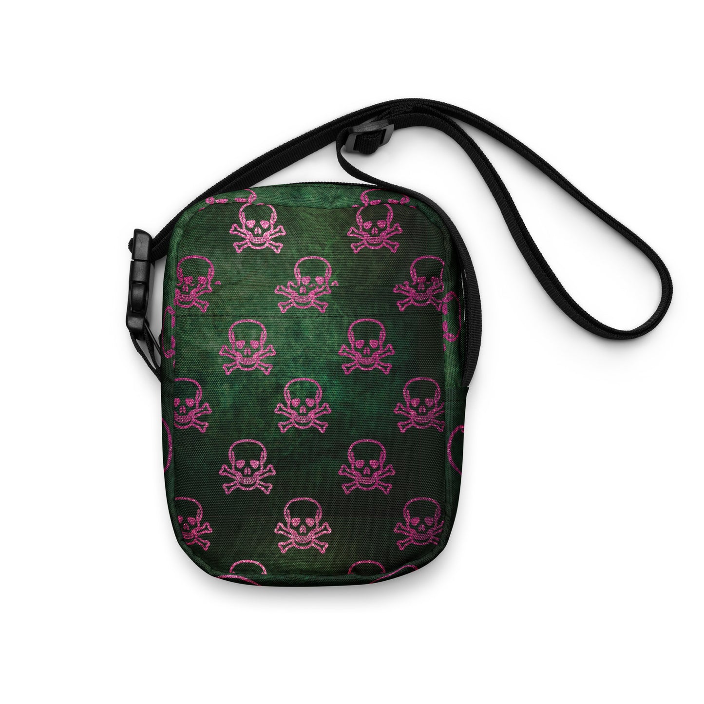 Punk Skull Crossbody Bag Edgy Skull Bag Skulls Pattern Halloween Accessory Unique Halloween Handbag