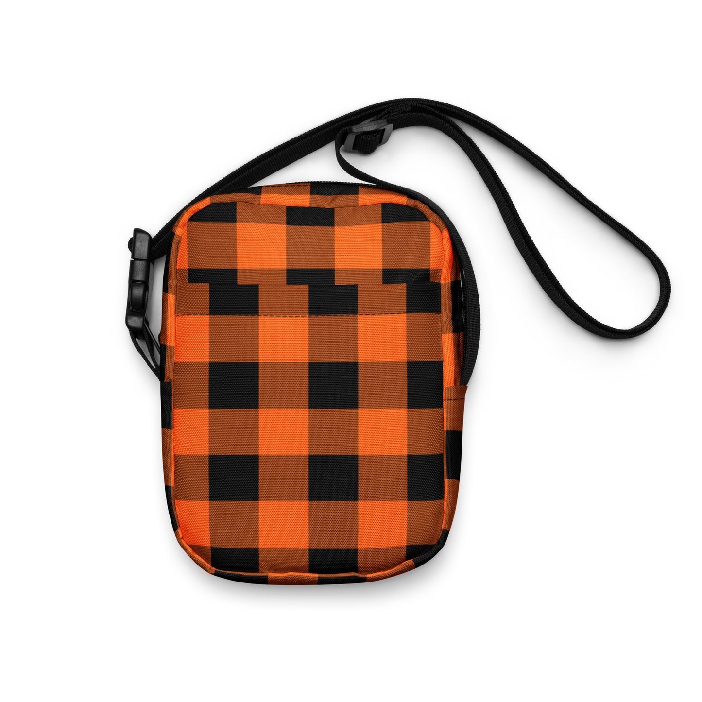 Halloween Bag Orange Plaid Crossbody Bag Halloween Crossbody Bag Orange Halloween Bag Plaid Pattern Bag