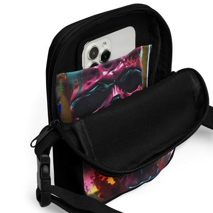 Unique Horror Crossbody Bag Macabre Purse with Crossbody Strap Skull Lovers Handbag Crossbody with Skull