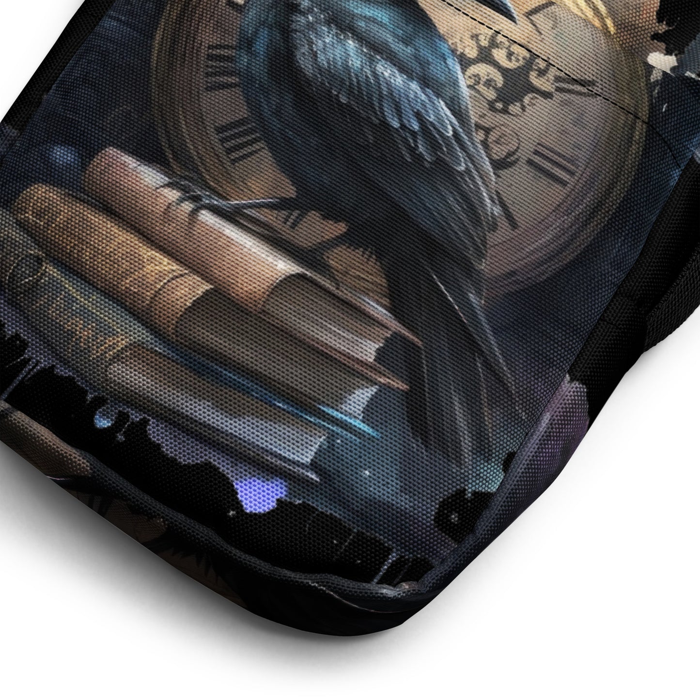 Goth Crossbody Bag Dark Academia Purse Goth Halloween Accessory Bag with Raven Black Crow Crossbody
