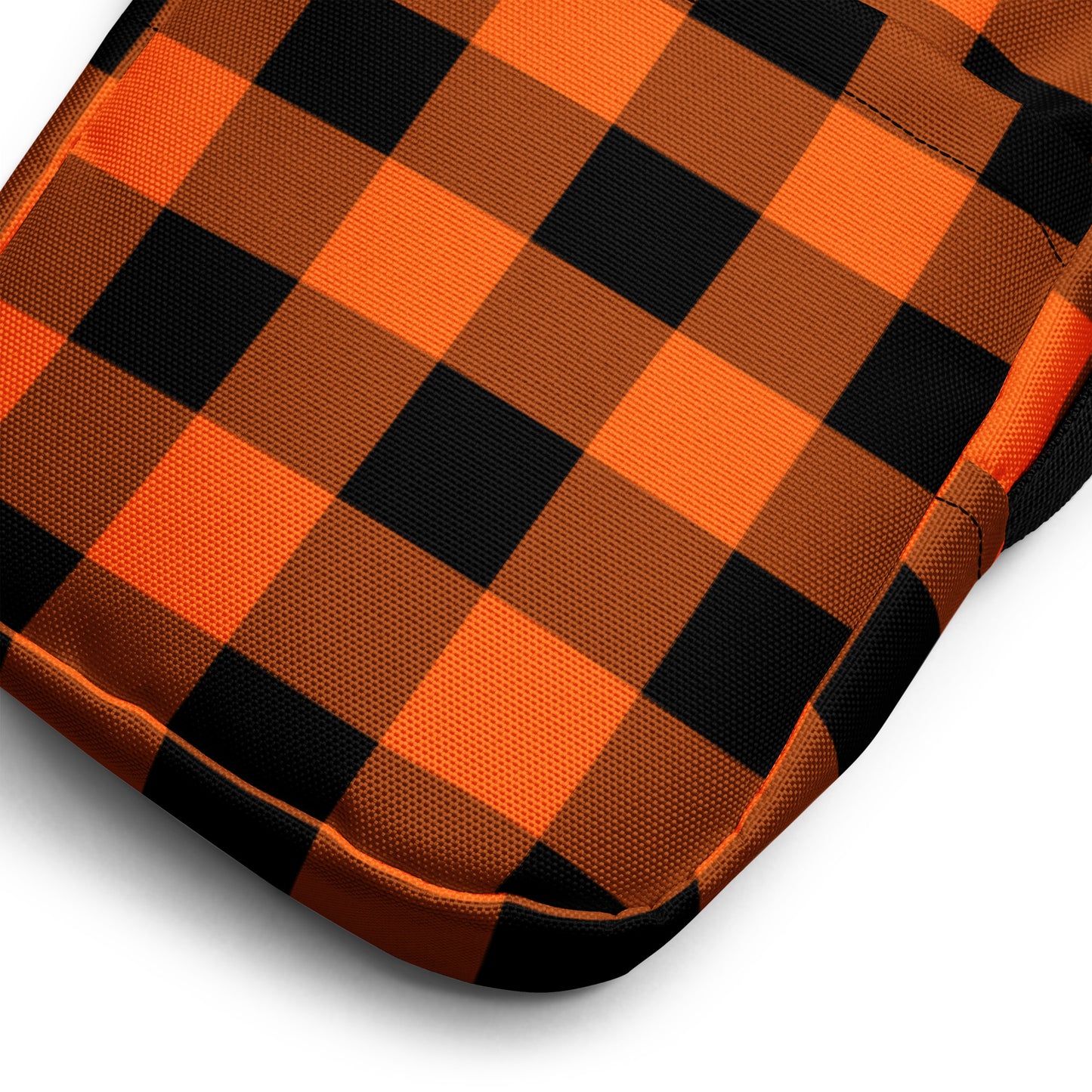 Halloween Bag Orange Plaid Crossbody Bag Halloween Crossbody Bag Orange Halloween Bag Plaid Pattern Bag