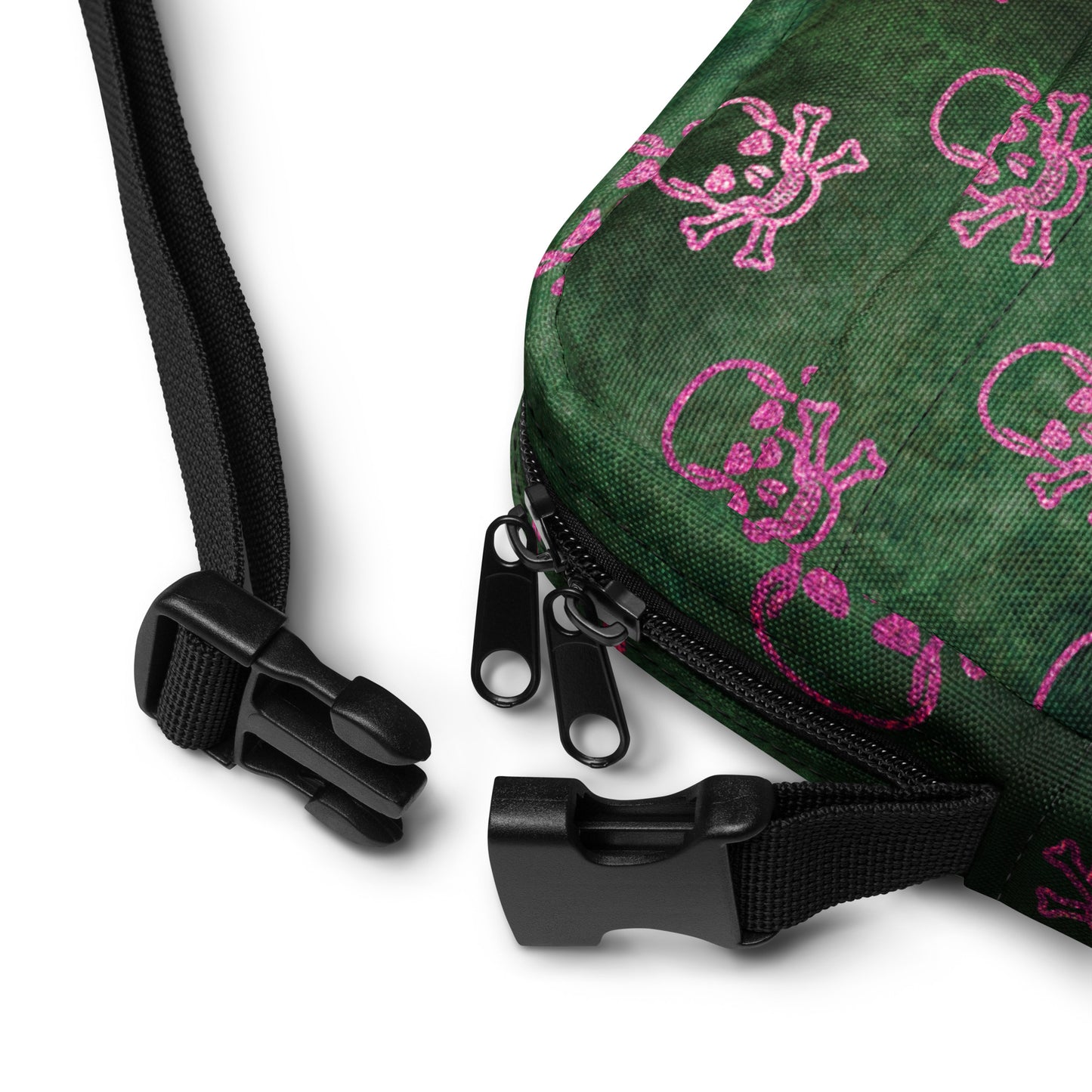 Punk Skull Crossbody Bag Edgy Skull Bag Skulls Pattern Halloween Accessory Unique Halloween Handbag