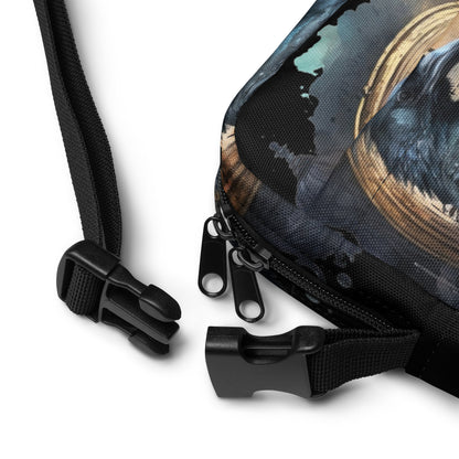 Goth Crossbody Bag Dark Academia Purse Goth Halloween Accessory Bag with Raven Black Crow Crossbody
